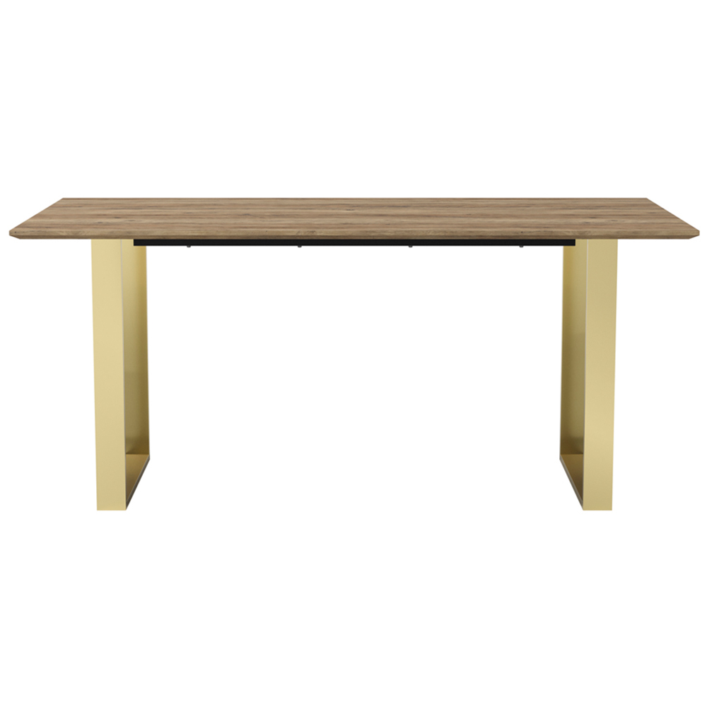 Antibes 6 Seater Wood Effect Dining Table Gold Image 3