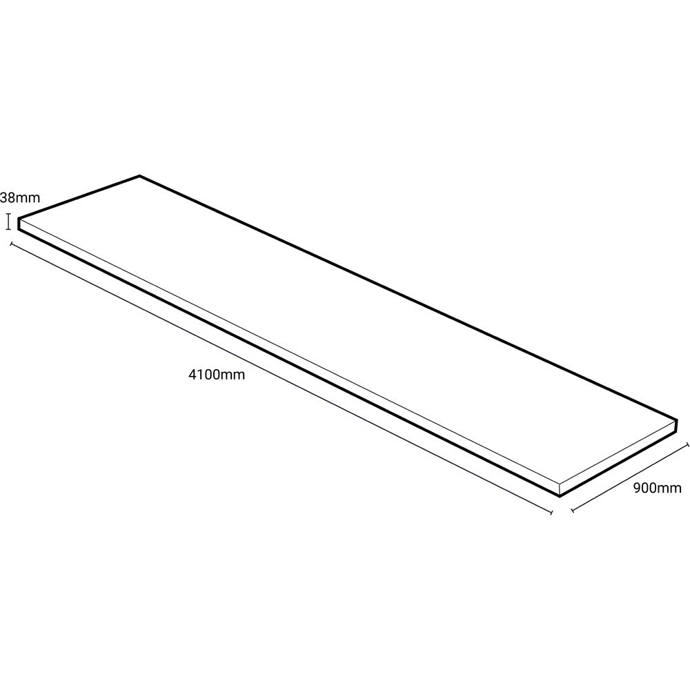 Omega Modern Laurent Marble Laminate Square Edge Breakfast Bar 4100 x 900 x 38mm Image 6