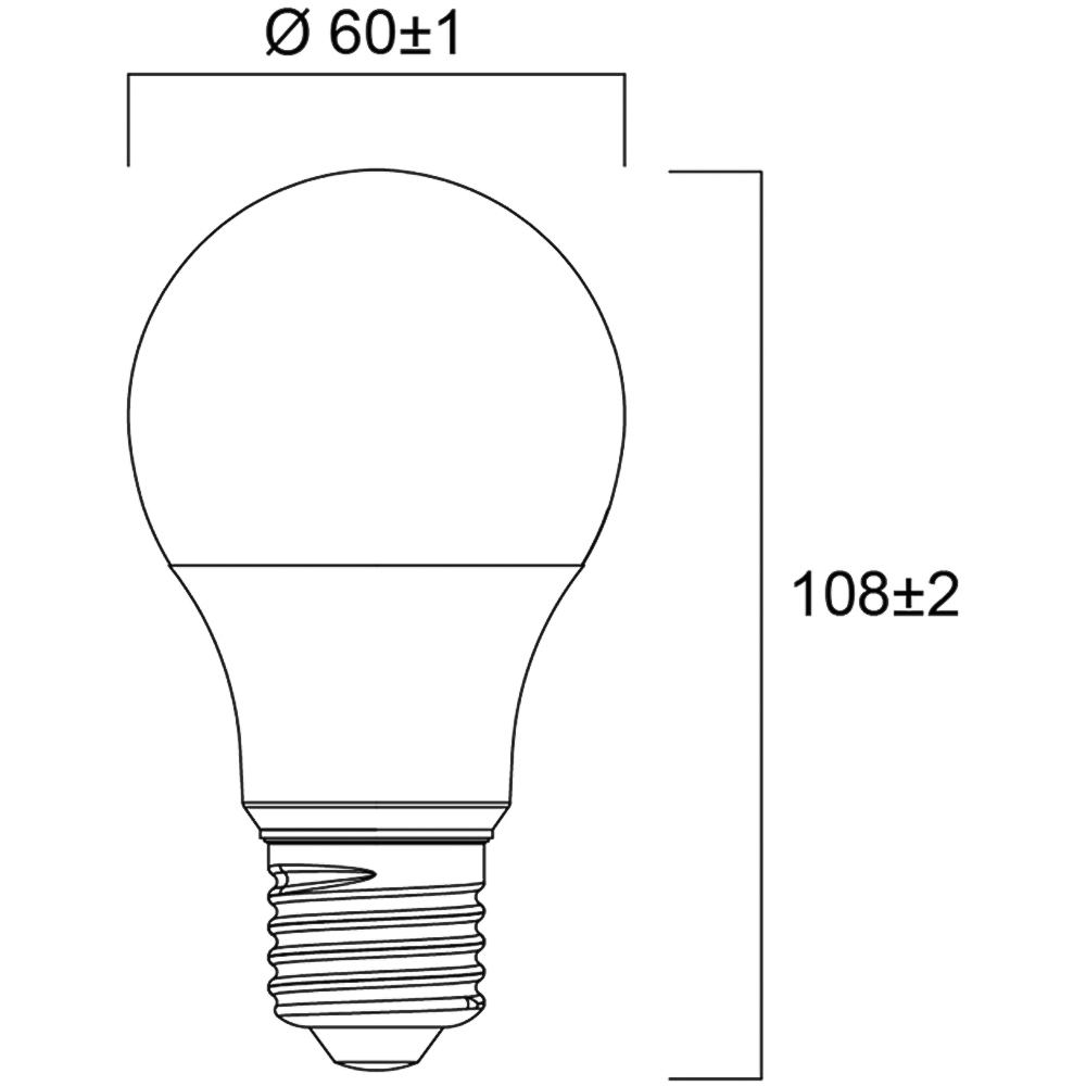 Sylvania 10 Pack ToLEDo GLS Warm White B22 8W LED Bulb Image 8