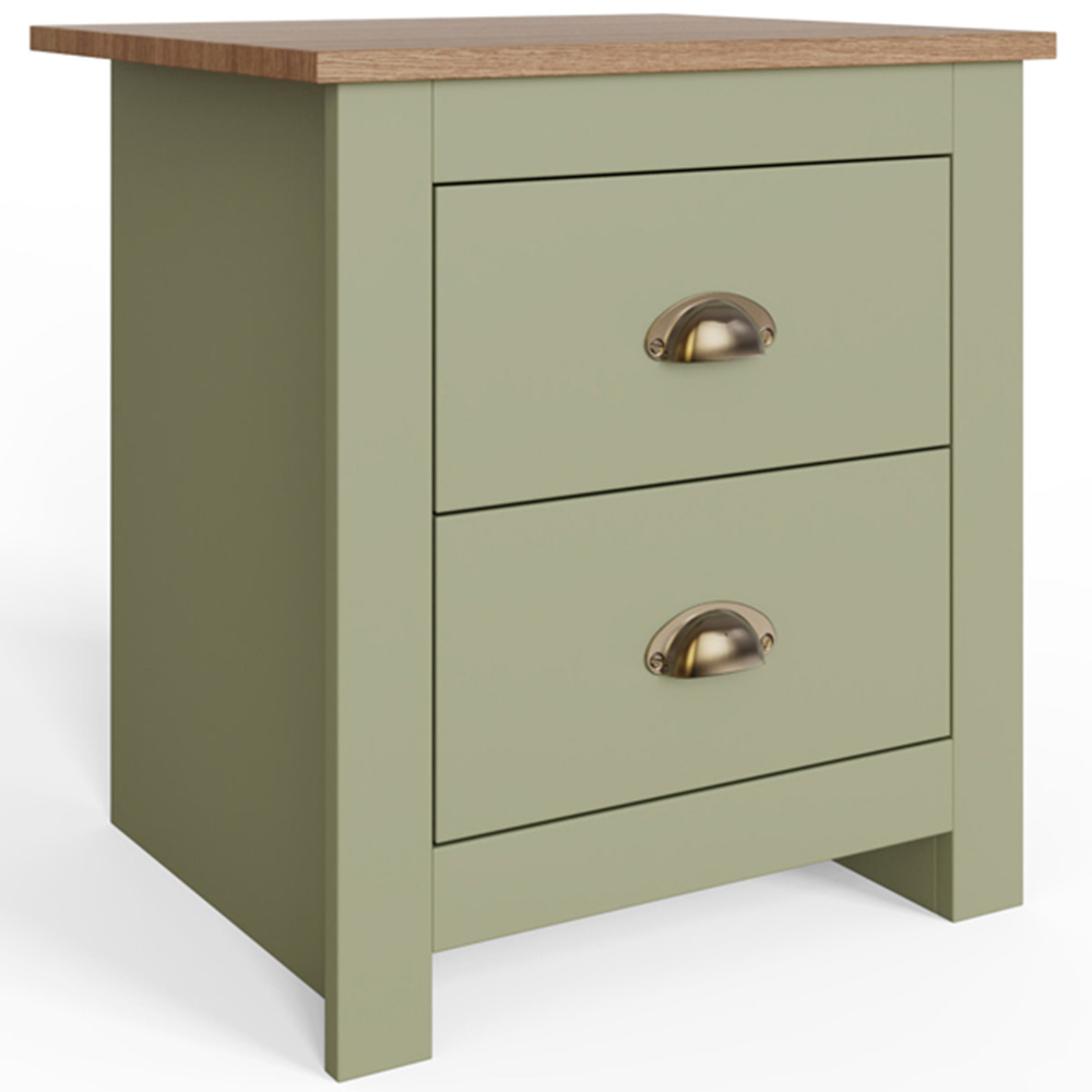 GFW Lancaster Sage Green 4 Piece Bedroom Furniture Set Image 4