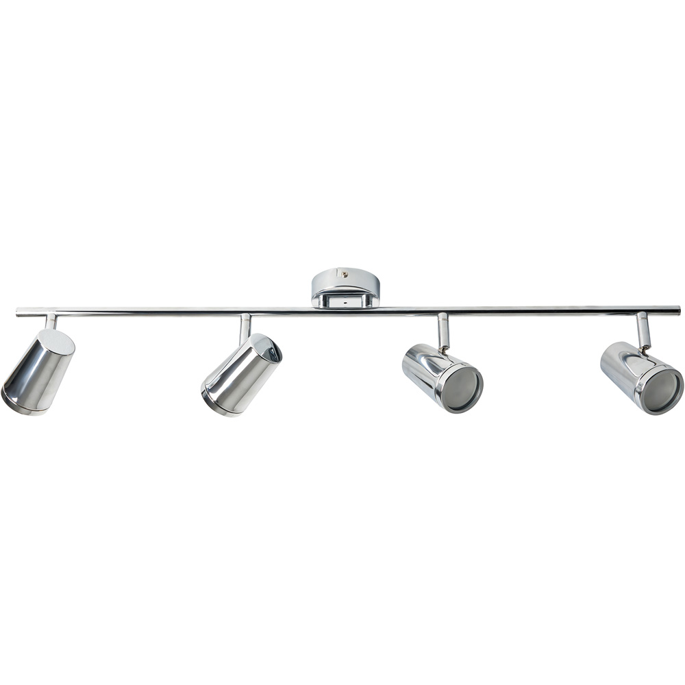 Spa Flora Chrome 4 Light IP44 Flush Ceiling Bar Image 1
