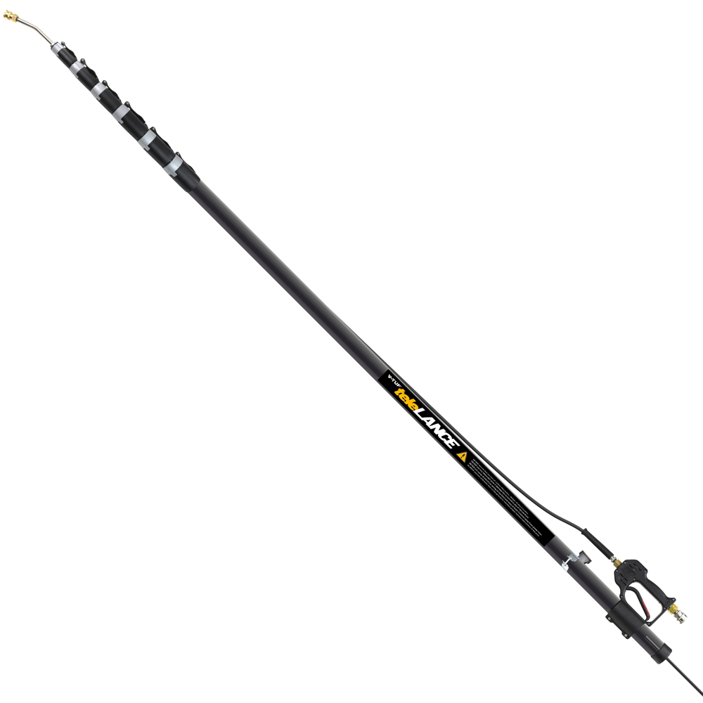 V-TUF T2.GCX33CF Carbon Fibre Telescopic Lance 2.5 to 10m with Belt and Gutter Cleaning Attachment Image 1