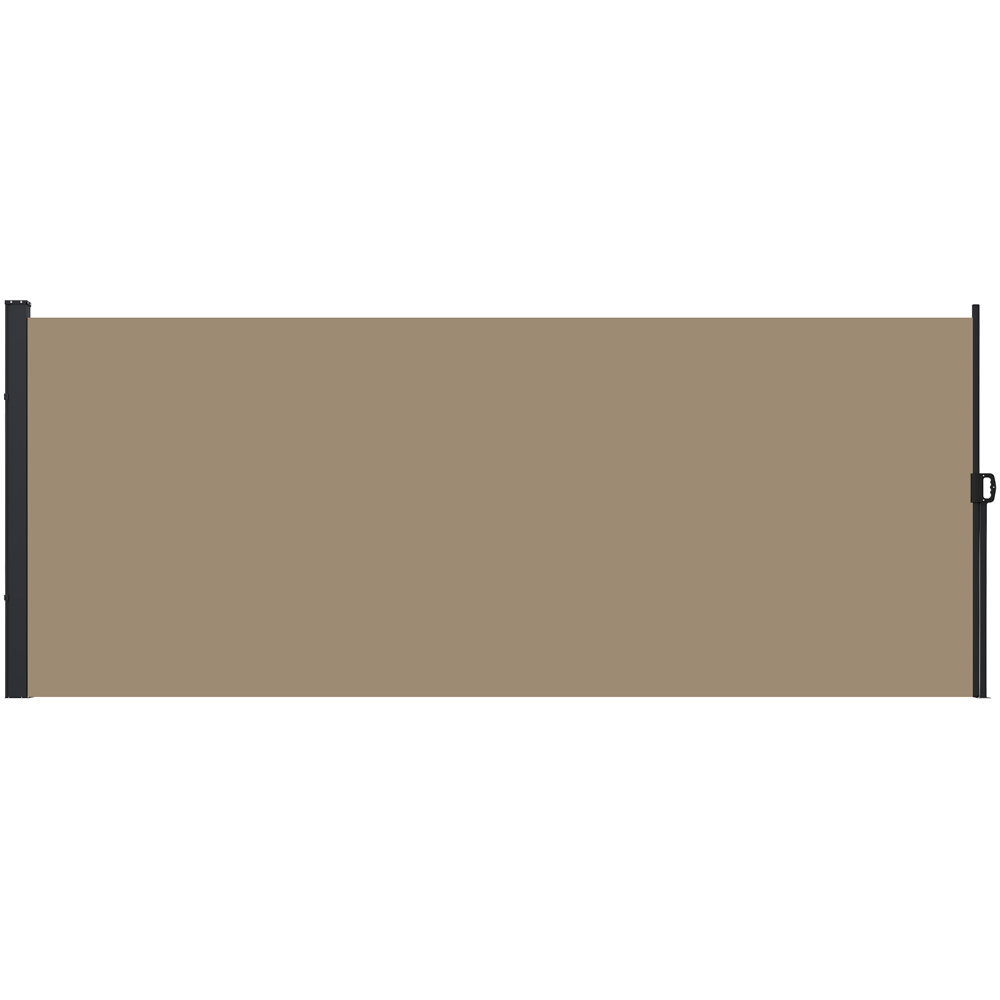 Outsunny Khaki Retractable Side Awning 4 x 1.6m Image 2