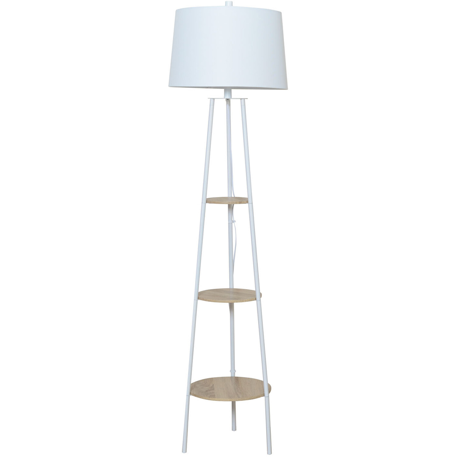Evie White Shelf Floor Lamp Image 2
