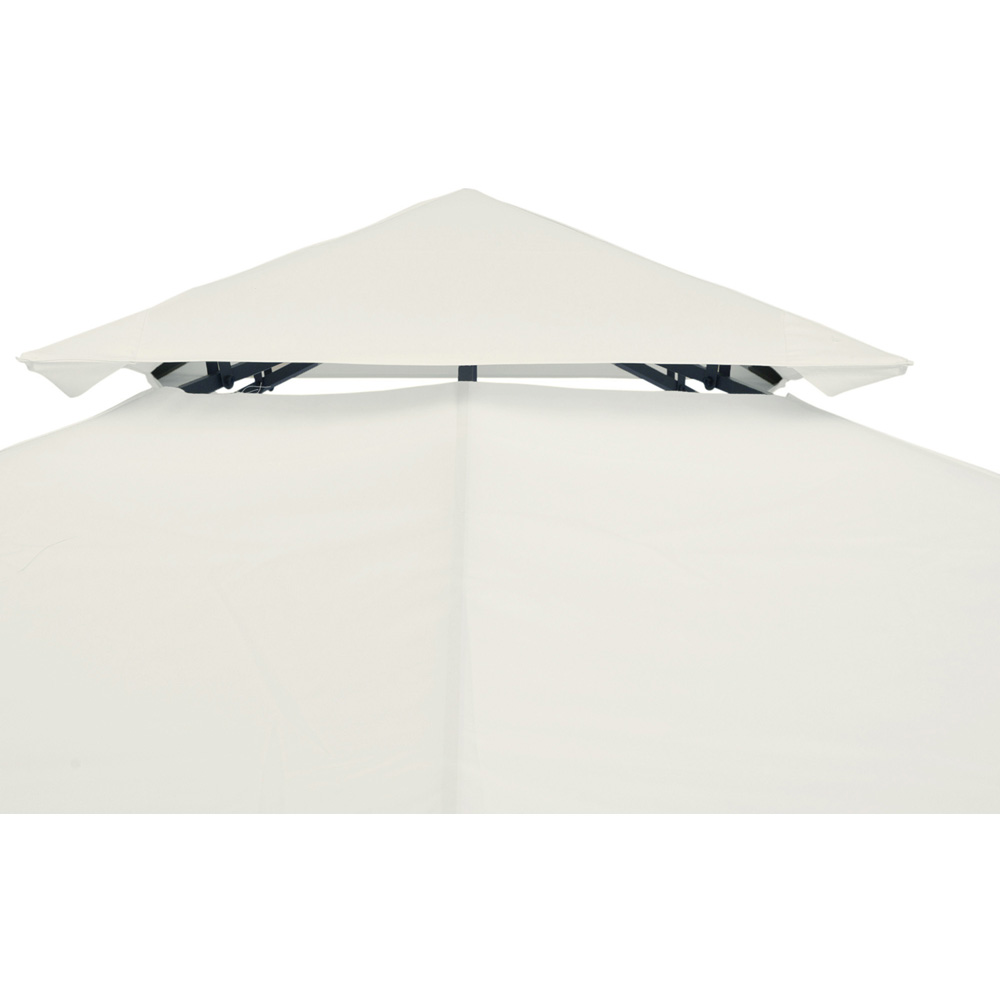 Outsunny 3 x 3m 2-Tier Cream White Gazebo Canopy Replacement Cover Image 3