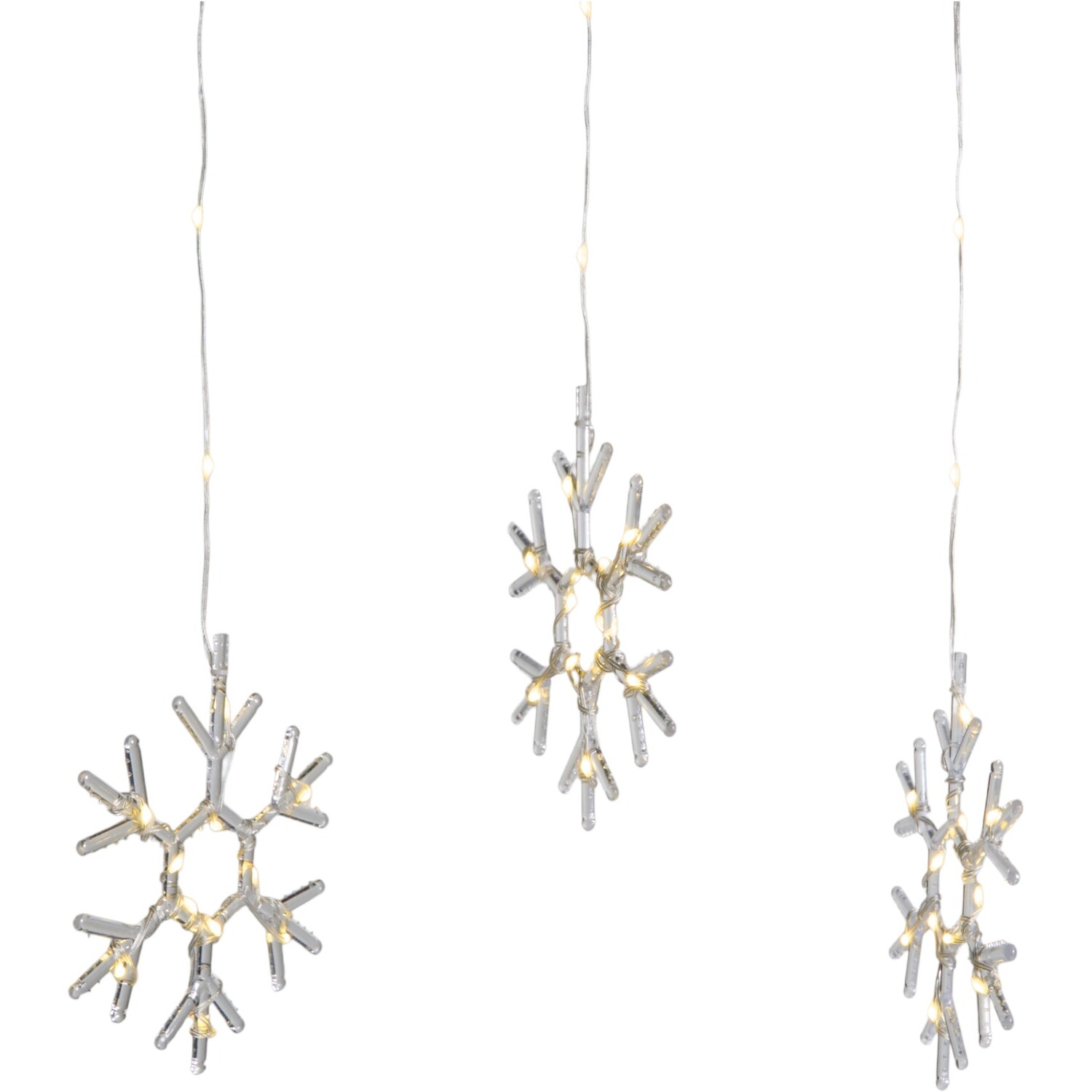 9 Piece Snowflake Curtain LightsClear Image 4