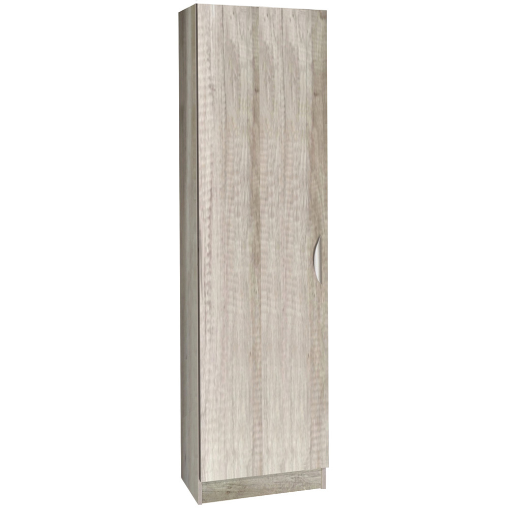 R White Cabinets Single Door Grey Tall Cupboard Image 2