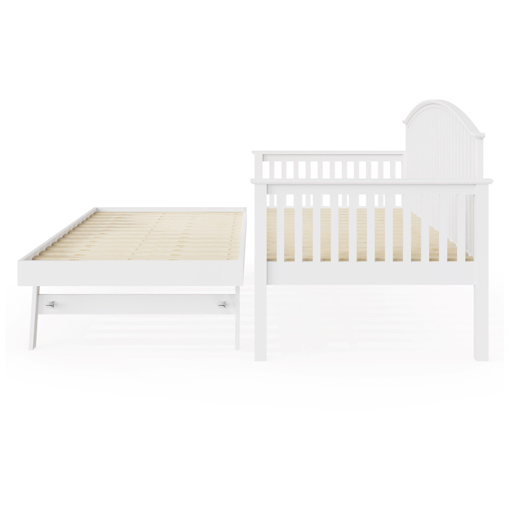 GFW Madrid Single White Wooden Day Bed with Trundle Image 4