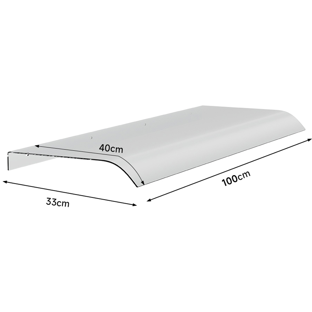 Living and Home Arched Transparent Awning Canopy 1m Image 9
