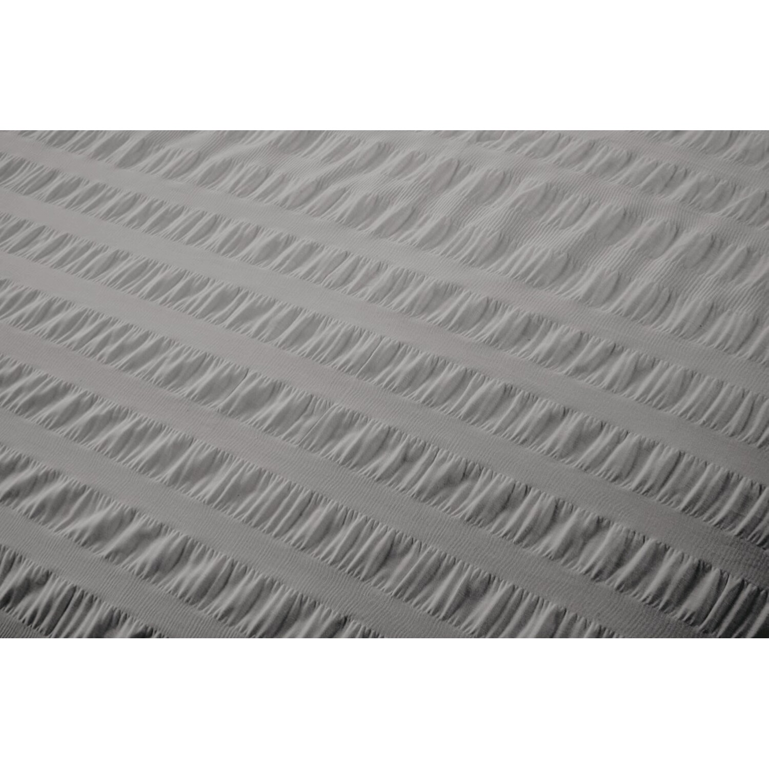 Divante King Charcoal Seersucker Duvet Set Image 2