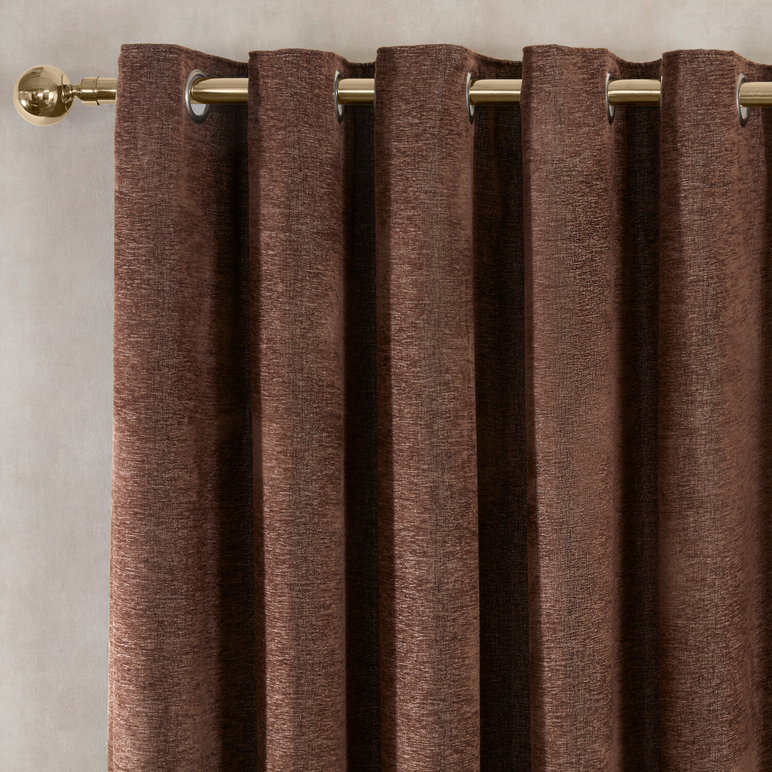 Aspen Eyelet CurtainMocha229cm Image 3