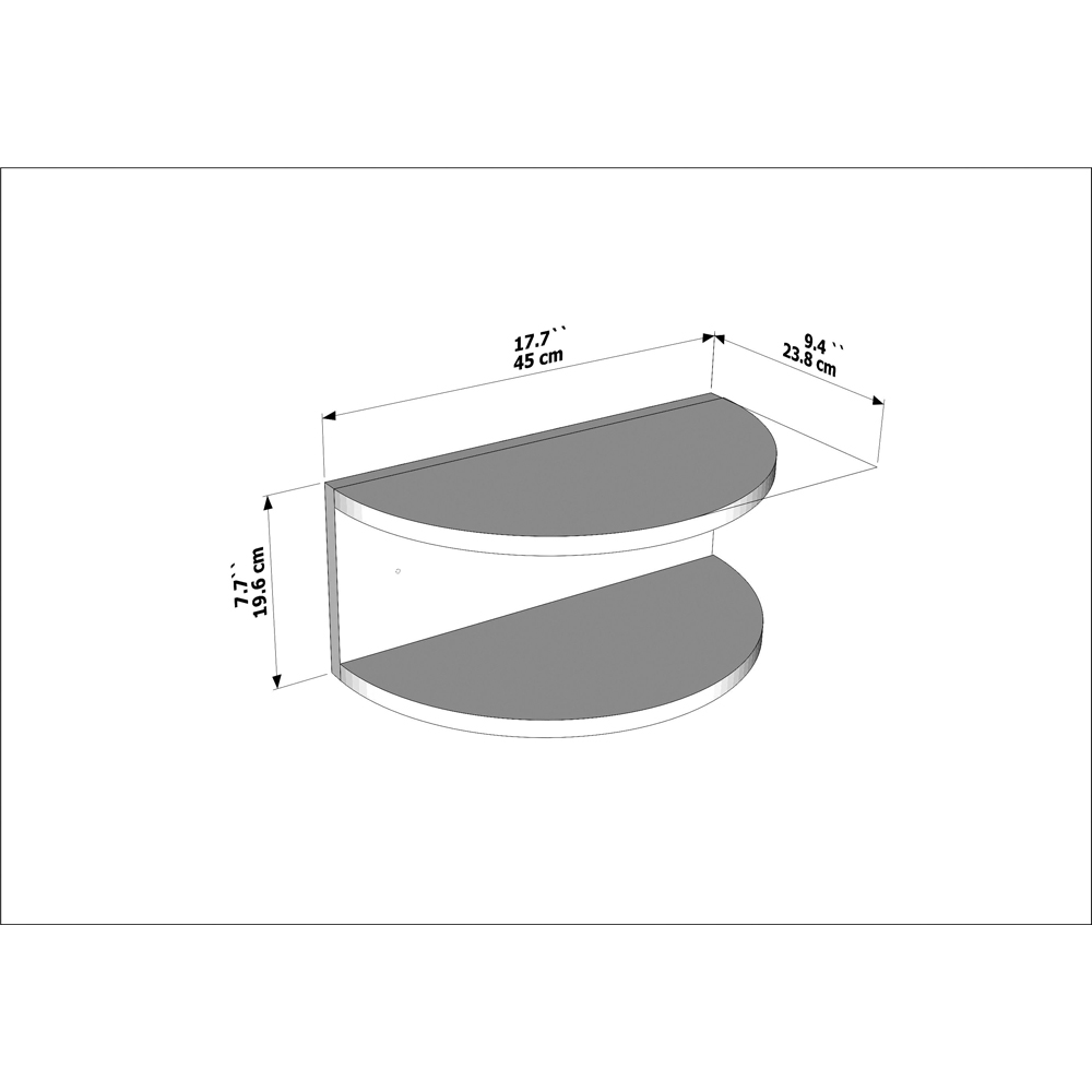 Decorotika Bella Single Shelf Ephesus Floating Bedside Table Image 7