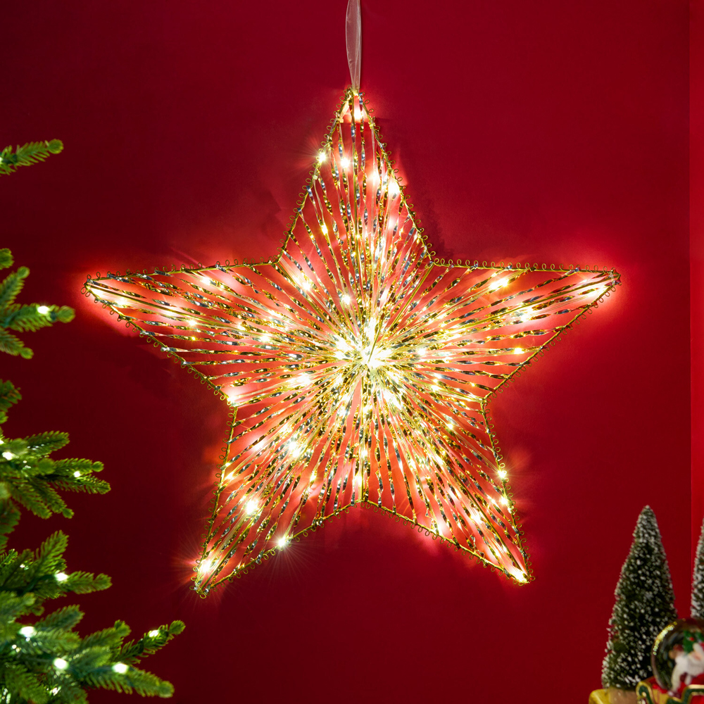 Twinkling Warm White LED Star Image 2
