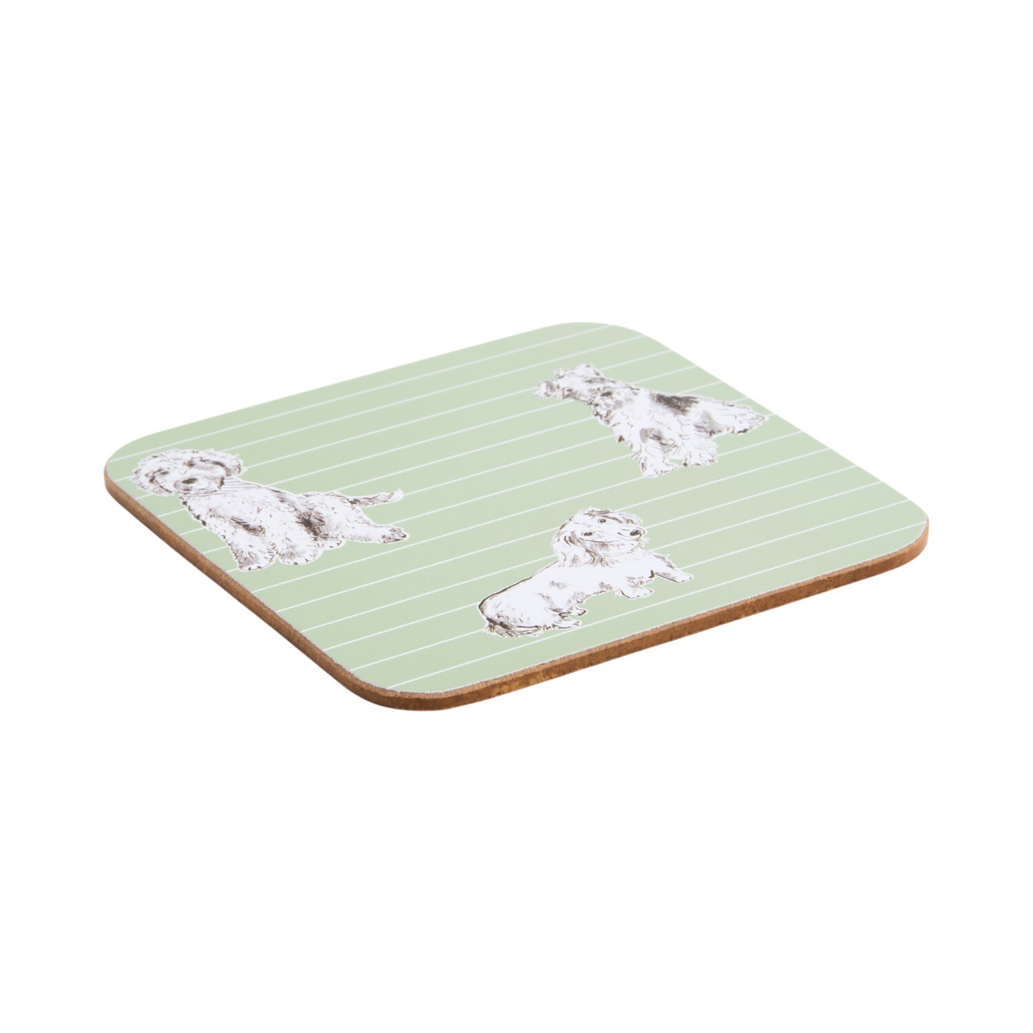 Pack of 6 Waggy Tails Coasters Green Image 4