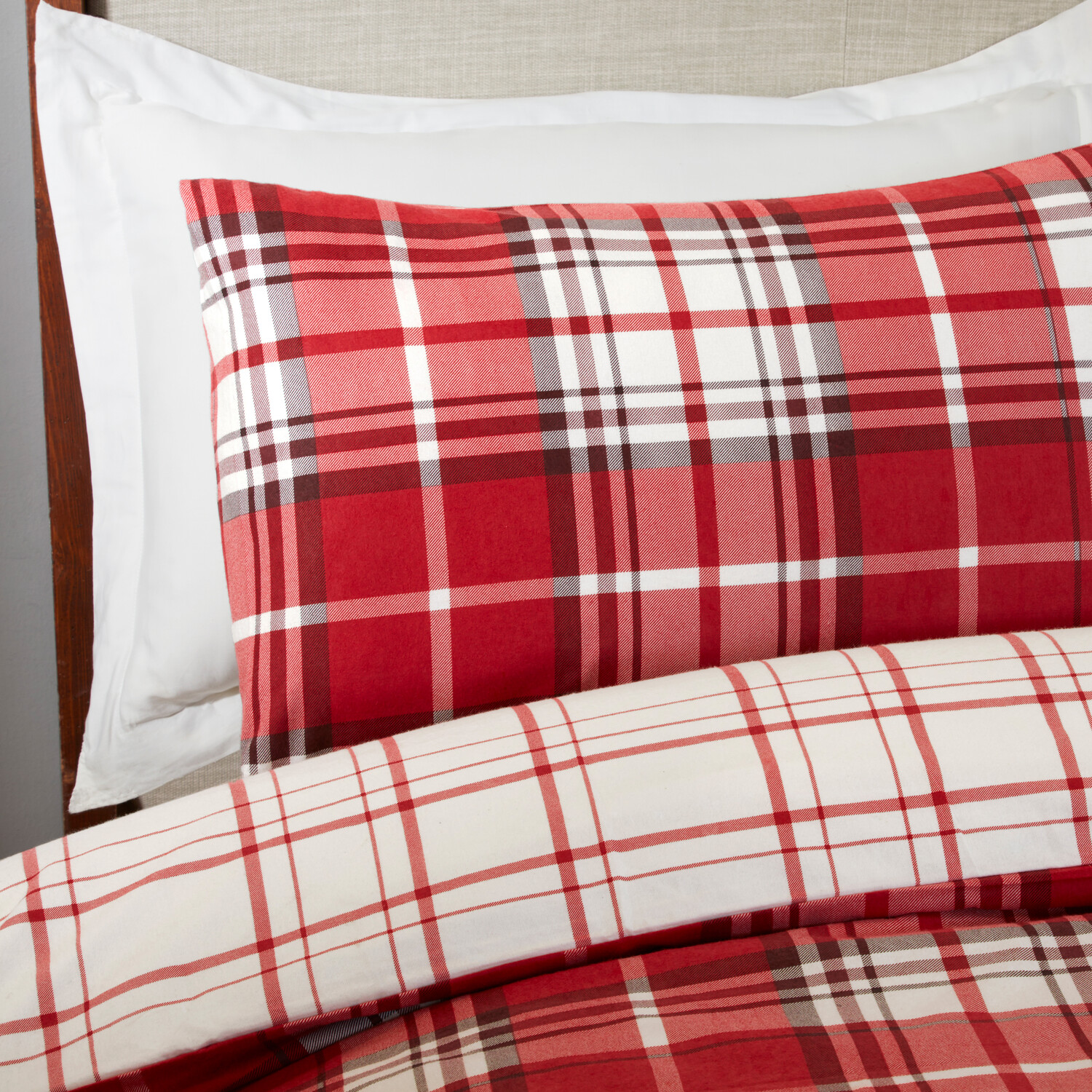 Balmoral Check Duvet Set Red Double Image 3