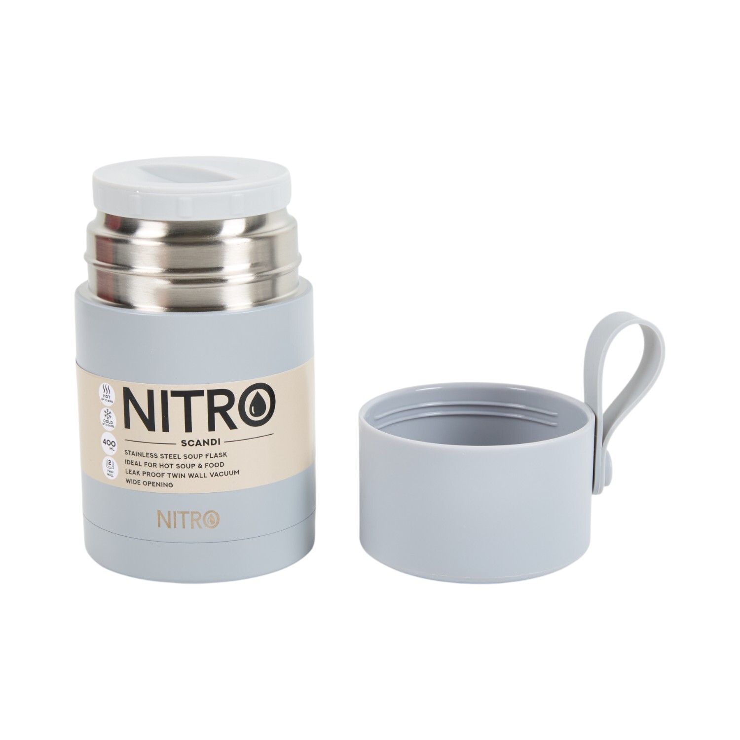 Nitro Scandi Stainless Steel Soup and Food Flask 400ml Image 2