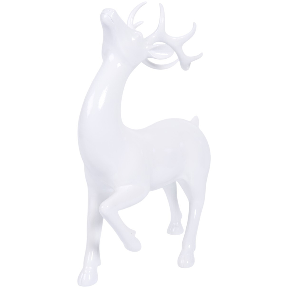 Elegant Stag Standing DecorationWhite Image 4