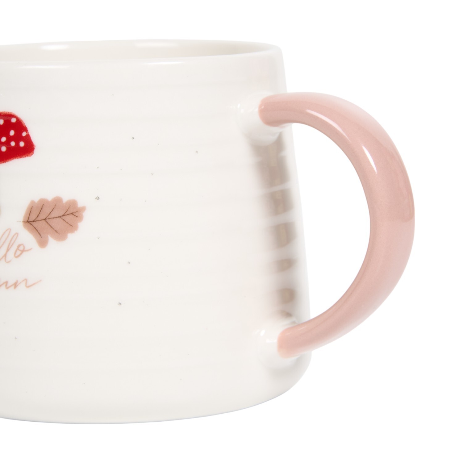 Hello Autumn Ribbed Mug White Image 3