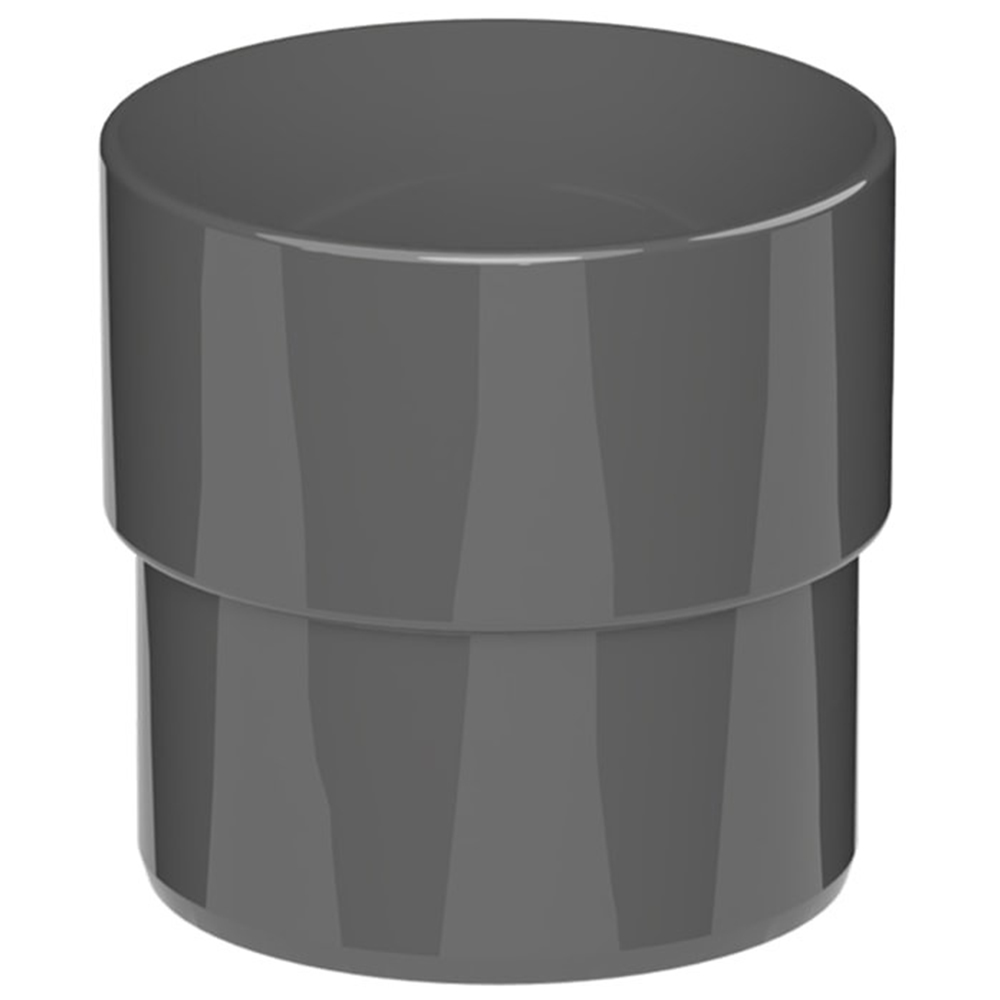 Galeco Round PVC Socket Downpipe Kit Graphite Grey 100mm Image 4