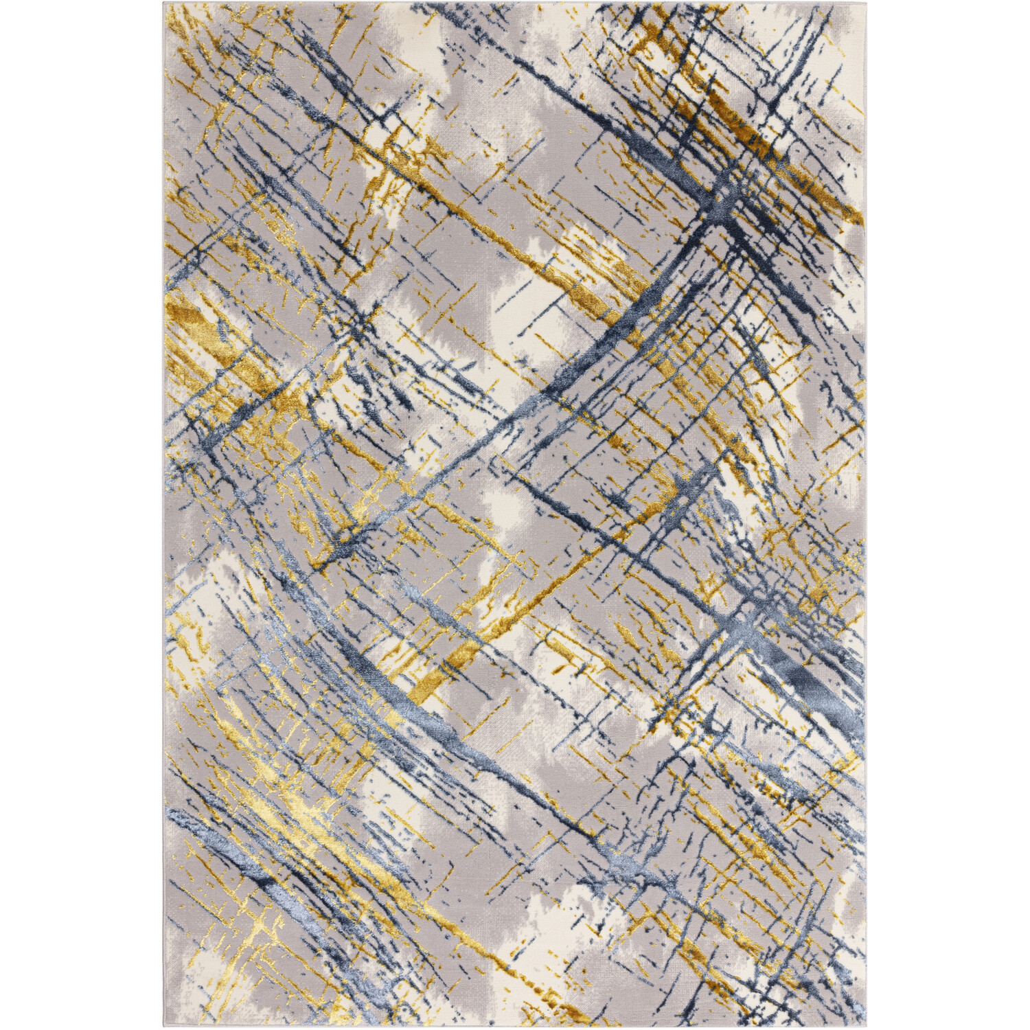 Diamond Abstract Rug - Blue / 120cm Image 1