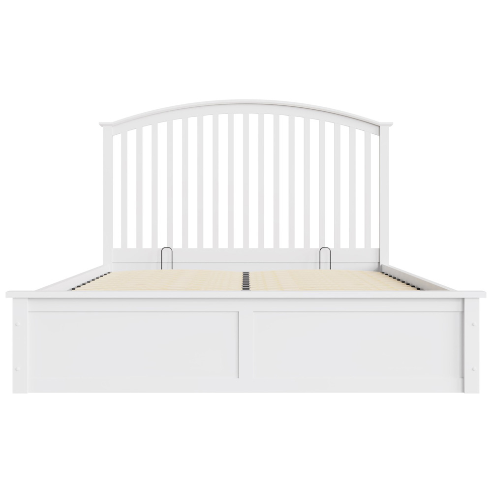 GFW Madrid King Size White Wooden Ottoman Bed Image 4