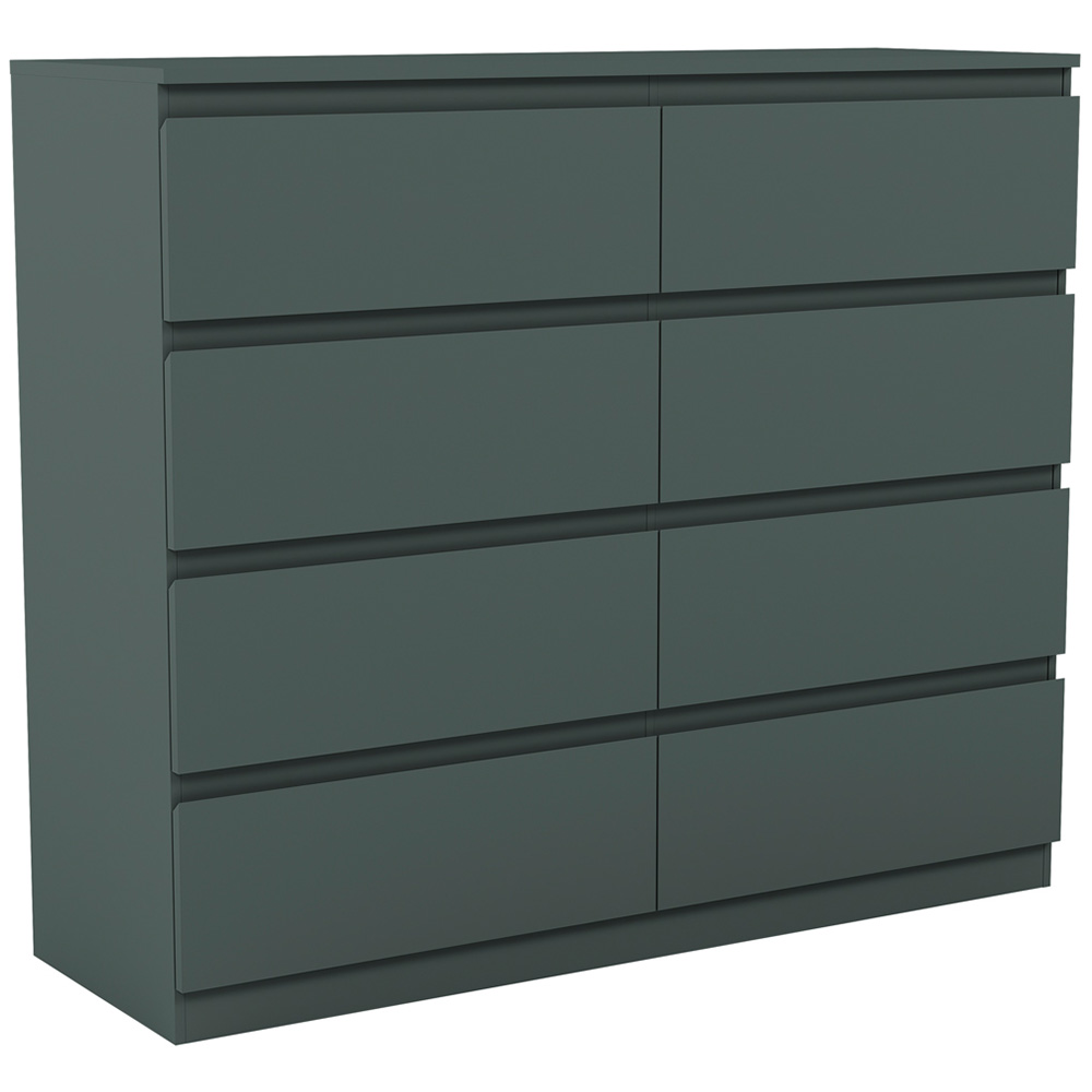 Vida Designs Denver Jasper Green 8 Drawer Bedside Table Image 2