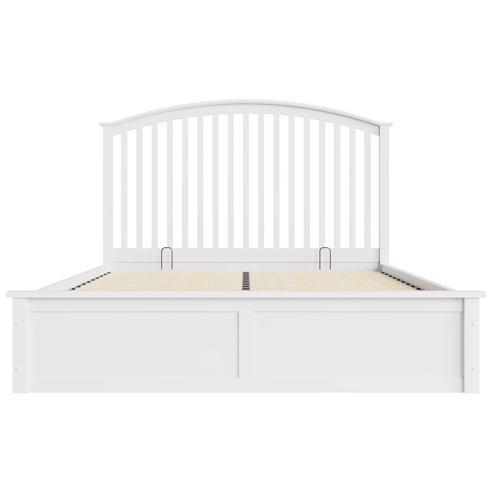 GFW Madrid Double White Wooden Ottoman Bed Image 3