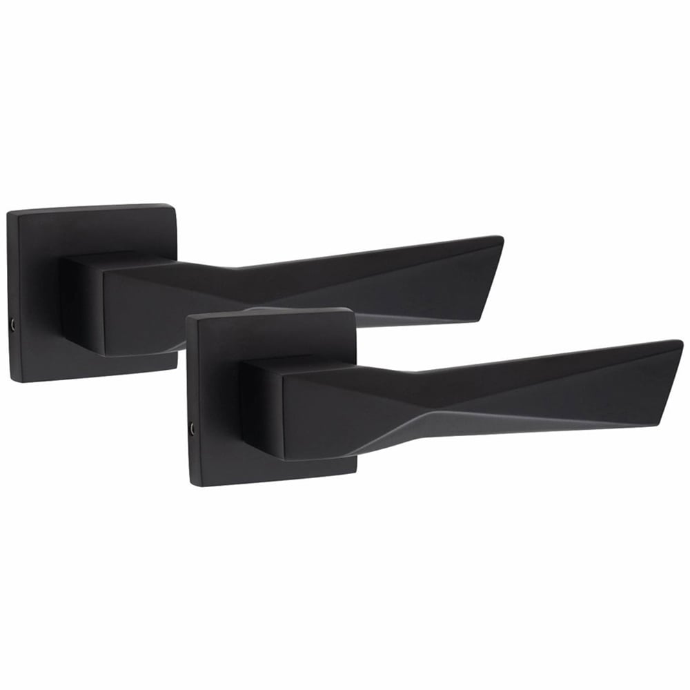 Golden Grace Matt Black Aura Door Handle Set 4 Pack Image 3