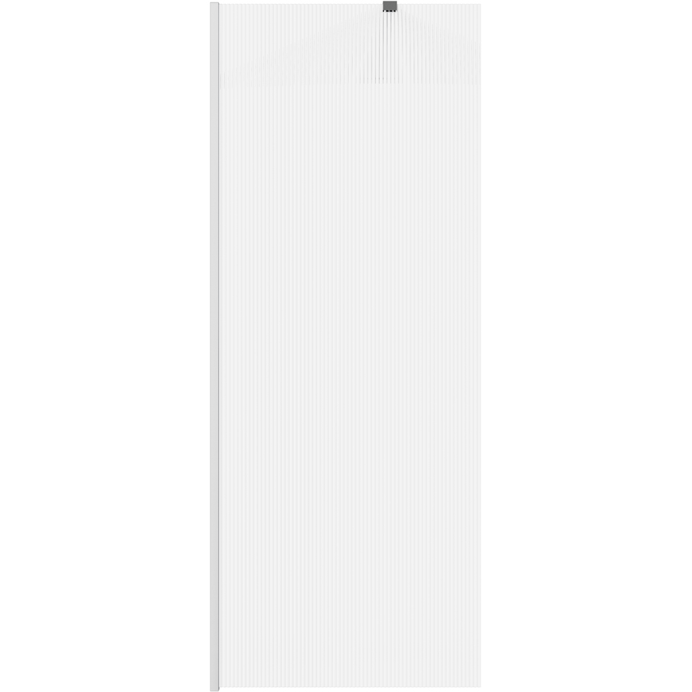 Bathstore Nero Fluted Glass Wetroom Shower Panel with Chrome Profile and Side Arm 900mm Image 4