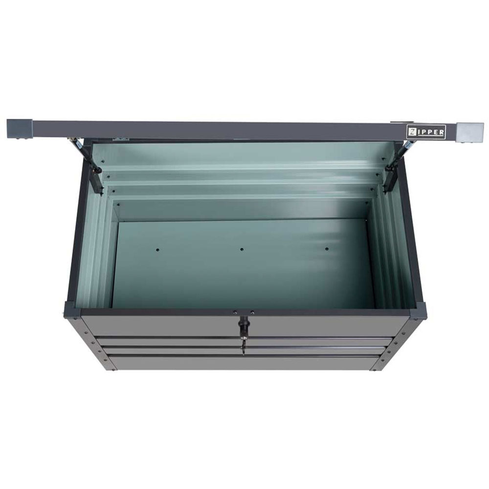 Zipper ZI-GAB100AN 100cm Grey Steel Garden Storage Box Image 4