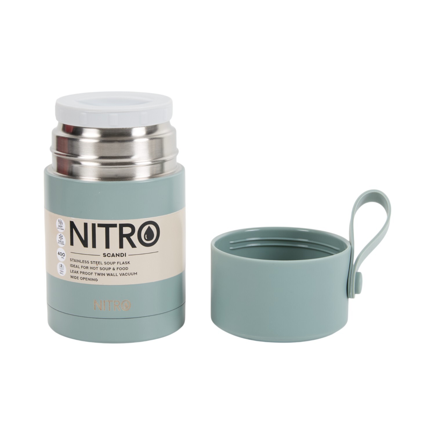 Nitro Scandi Stainless Steel Soup and Food Flask 400ml Image 12
