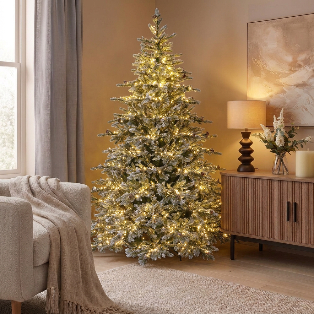 7ft Pre-Lit Fontaine Fir Christmas Tree Image 3