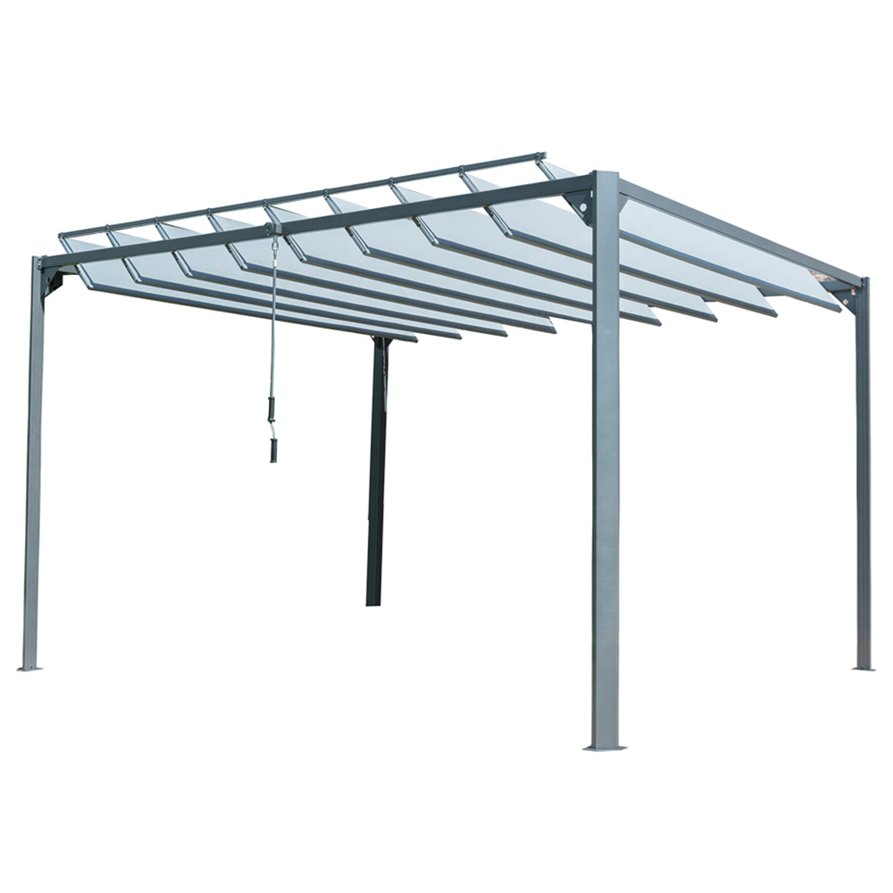 Norfolk Collection Pandora 3 x 3m Multi-Directional Leaf Roof Gazebo with Handle Image 2