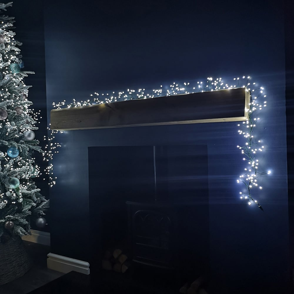 Samuel Alexander 430 White LED Christmas Garland Light Image 2