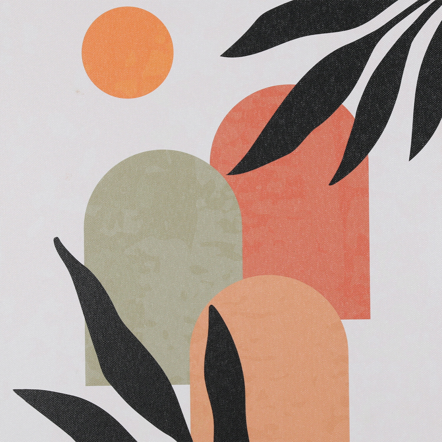 Boho Terracotta Abstract Canvas - Orange Image 3