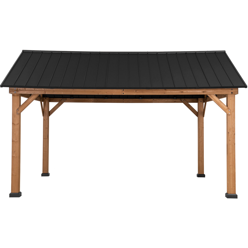 Sunjoy Todi 3.35 x 3.99m Anthracite Cedar Wood Gazebo Image 2