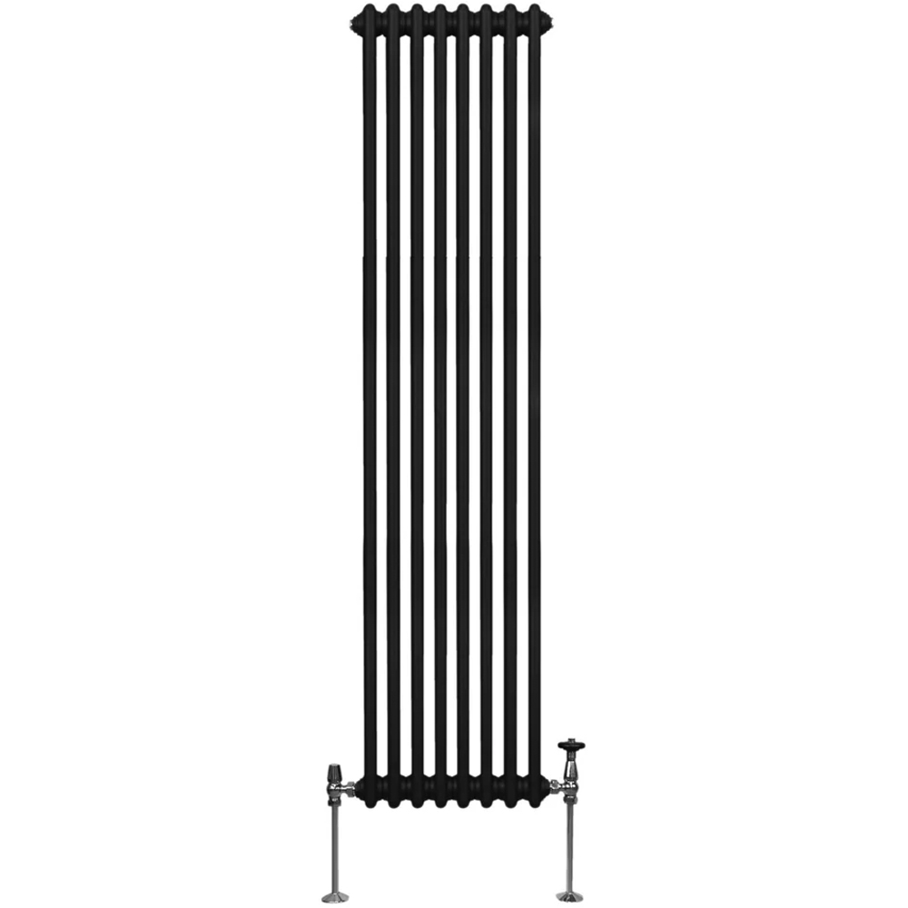 Monster Shop 4239 BTU Black Traditional 2 Column Radiator 1800 x 382mm Image 1