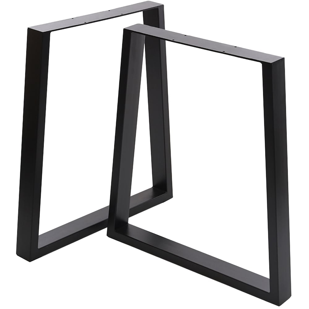 Living and Home 2 Pack Black Industrial Trapezoidal Iron Furniture Leg 29.5 x 40cm Image 2