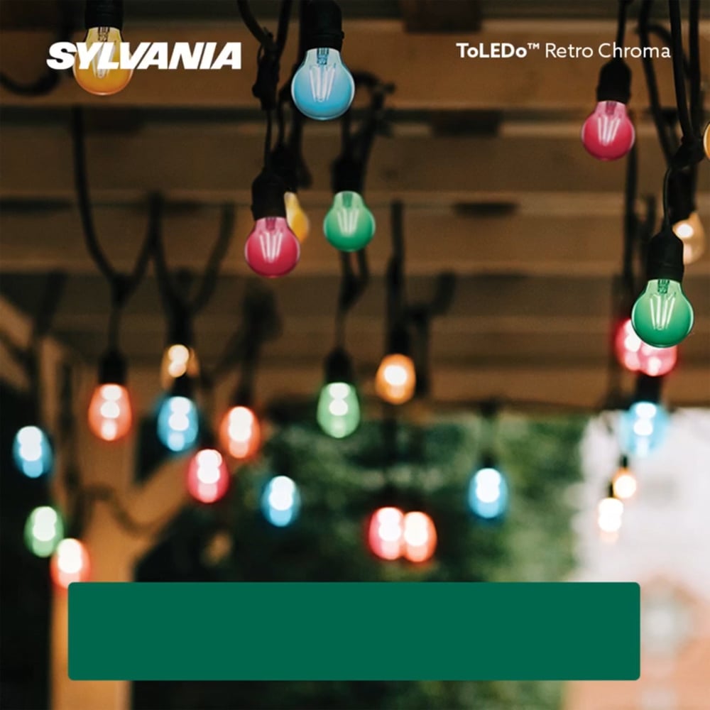 Sylvania Toledo 4 Pack Retro Chroma RBGO E27 4W Festoon String Lights LED Bulb Image 7