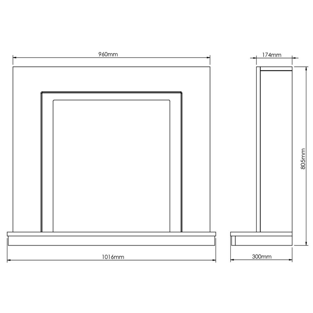 Colby Soft White Timber Electric Suite 38 inch Image 4
