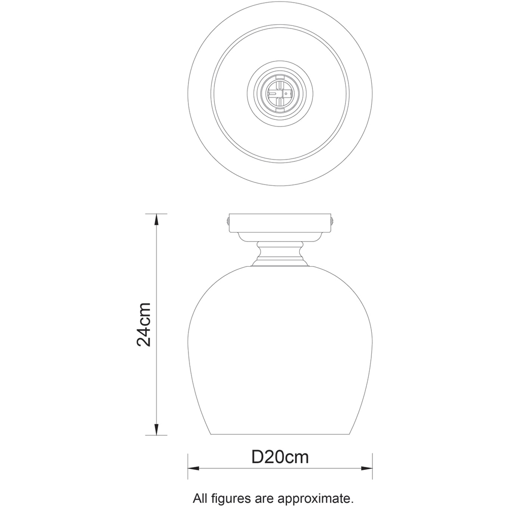 Cosylyte Buxton Chrome Bubble Glass Ceiling Light Image 7