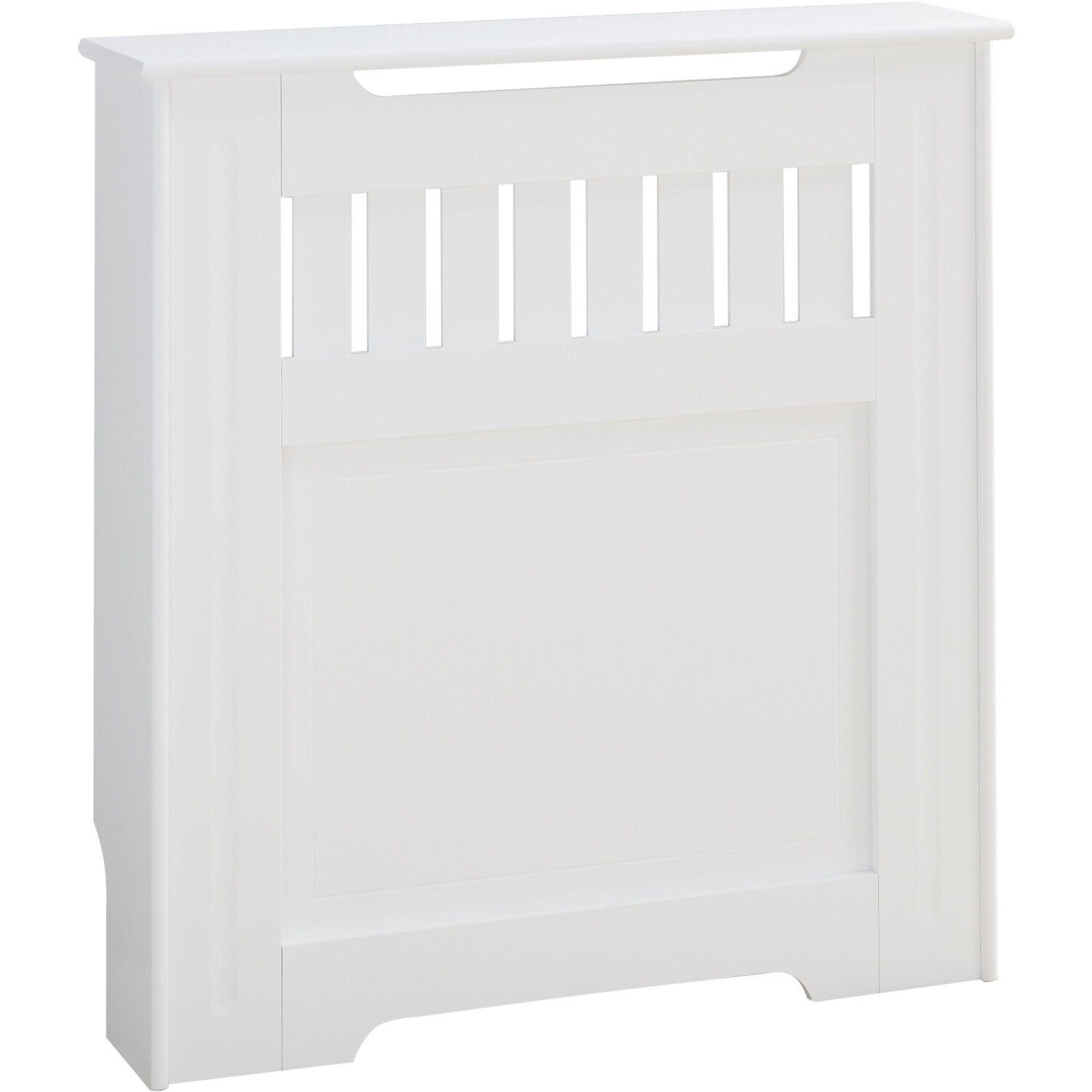 Shaker Style Radiator Cabinet White Mini Image 10