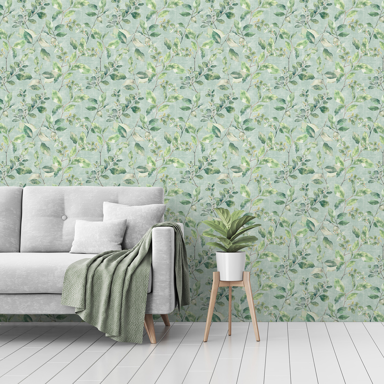 Spring Springs Wallpaper - Sage Green Image 6
