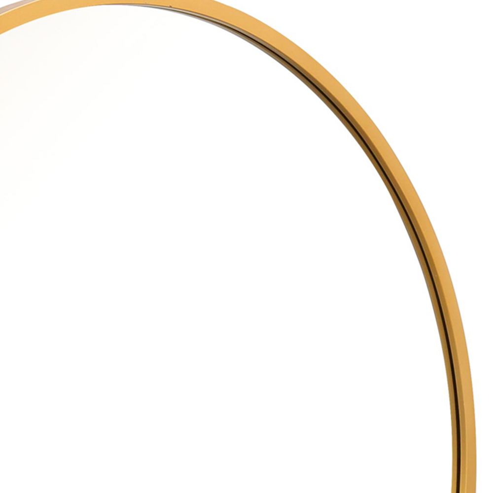 MirrorOutlet The Circulus Gold Flat Bottom Circular Outdoor Garden Wall Mirror 126 x 120cm Image 5