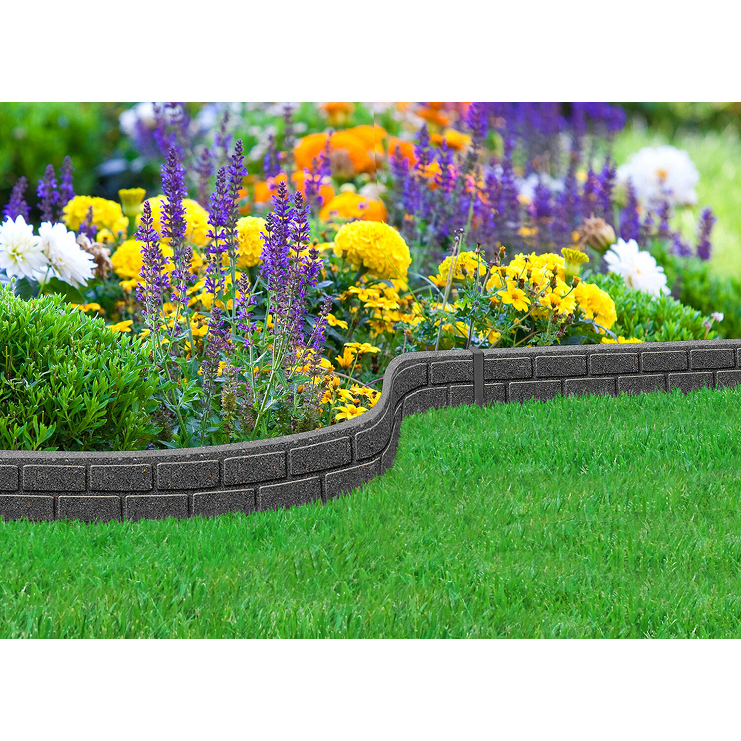 EZ Border 9cm Ultra Curve Bricks - Grey Image 2