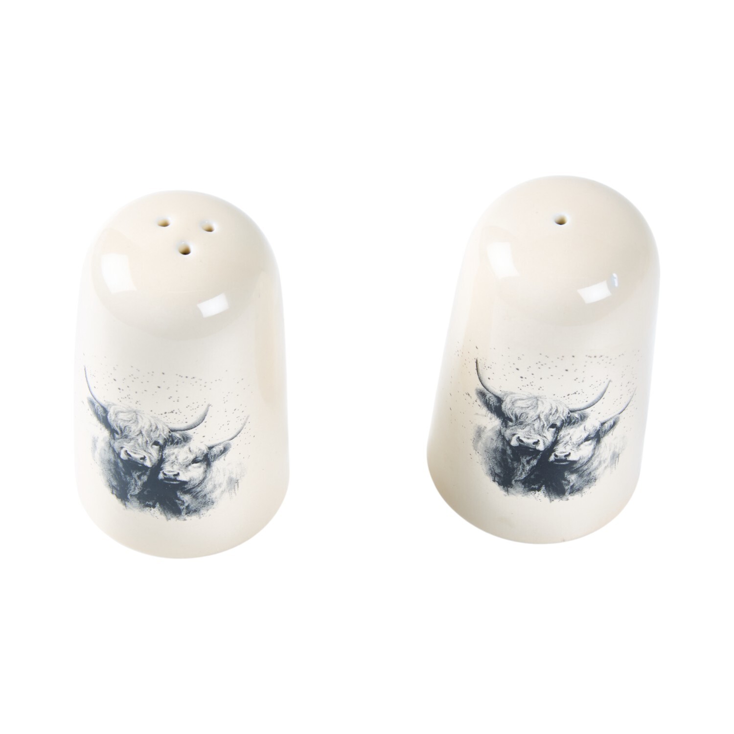 Highland Cow Salt and Pepper Shaker Set Cream Image 5
