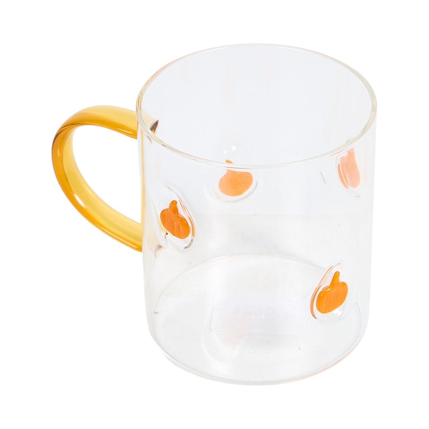 Pumpkin 3D Glass Mug Clear Image 4