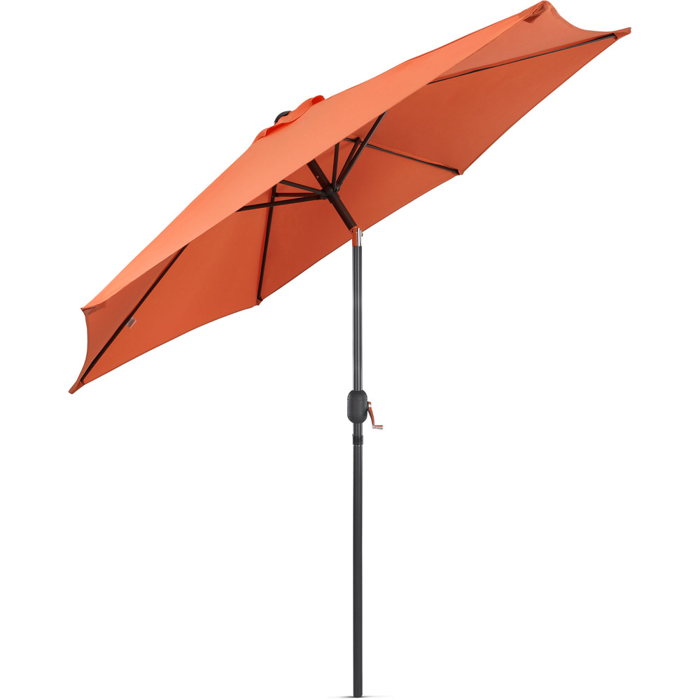 VonHaus Burnt Orange Steel Parasol 2.7m Image 3