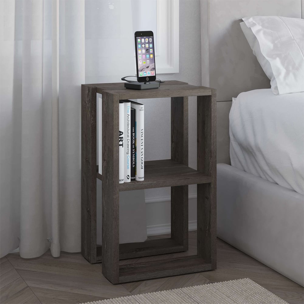 Decortie Lonie Dark Coffee Bedside Table Image 3