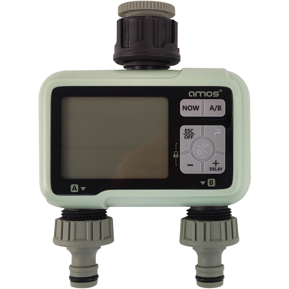 AMOS Eezy Digital Water Timer with 2 Outlets Image 1